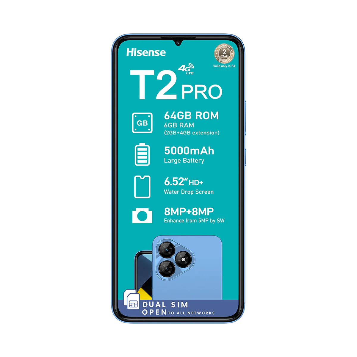 Hisense T2 Pro 64GB Dual Sim - Image 3