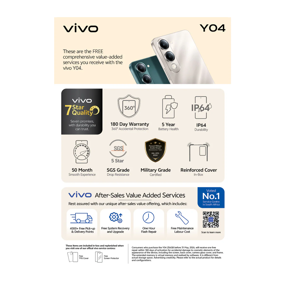 Vivo Y04 256GB Dual Sim Gold - Image 3